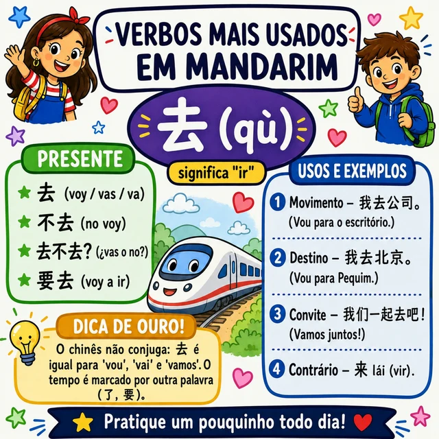Mapa mental: verbo 去 (IR)